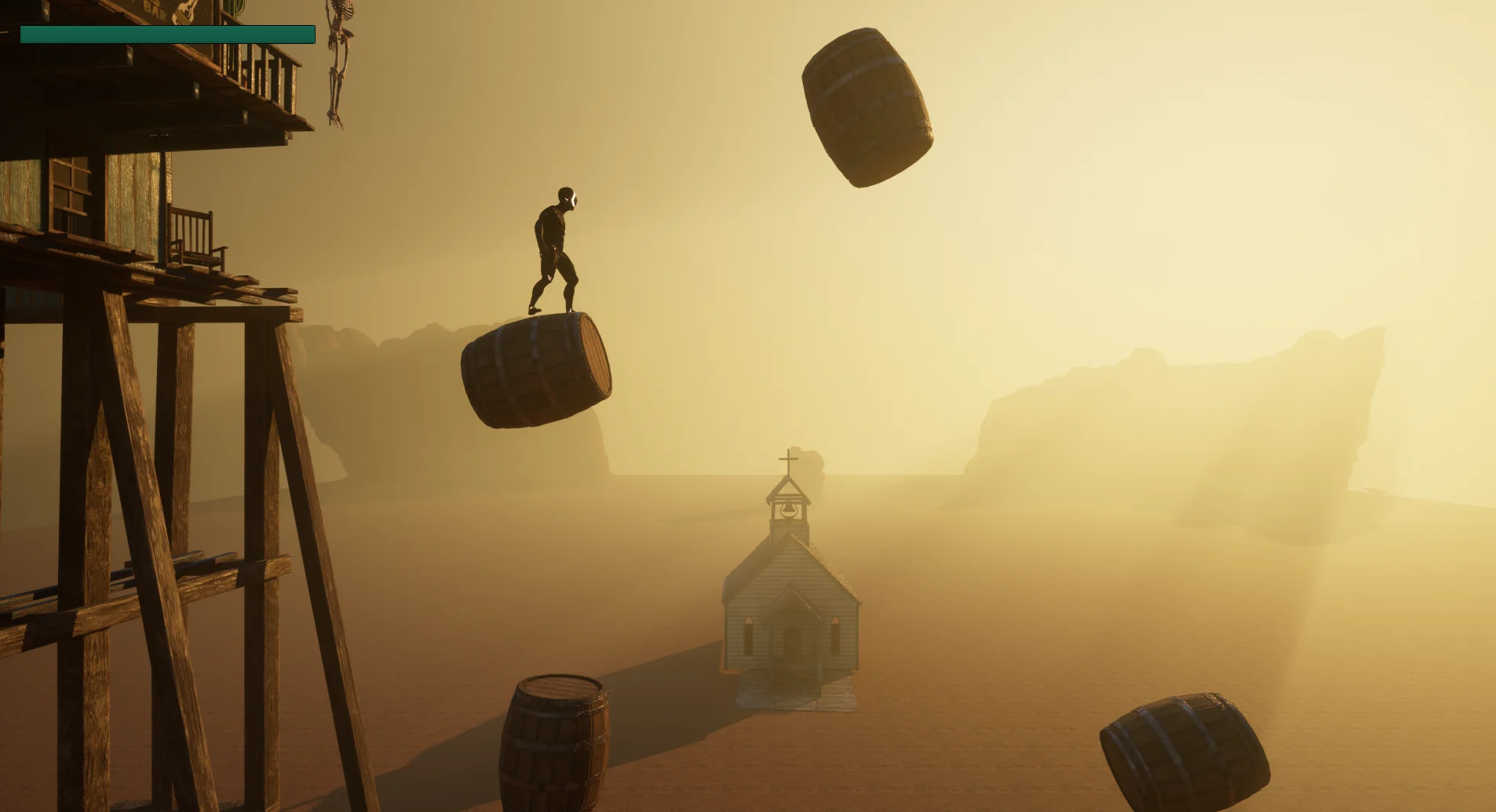 Polished level — same layout translated to final assets