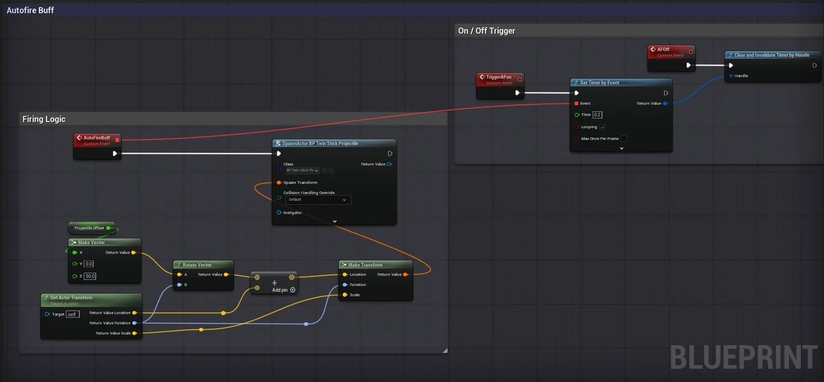 Autofire Shooting Blueprint