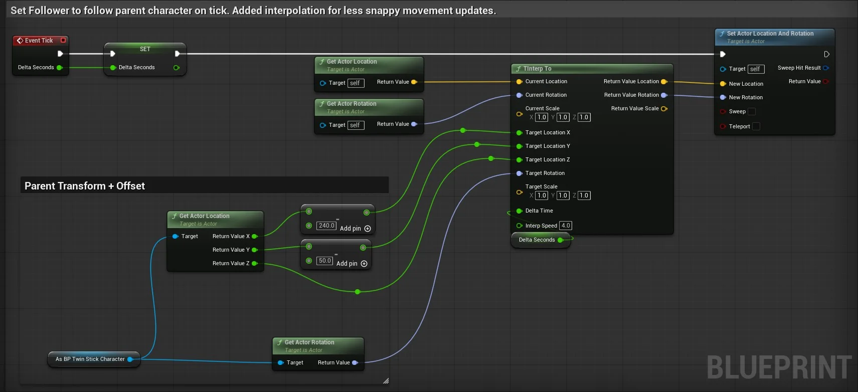 Follower Movement Logic Blueprint