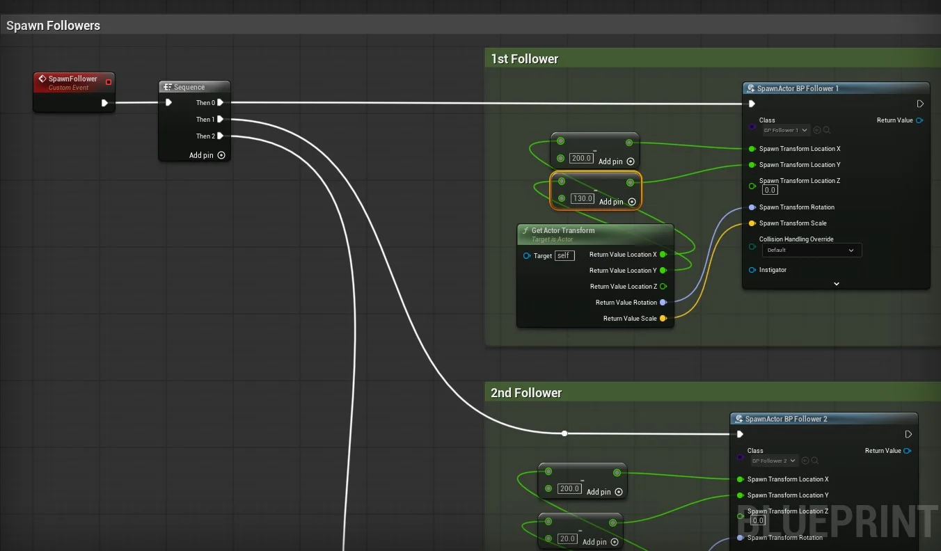 Follower Spawning Blueprint
