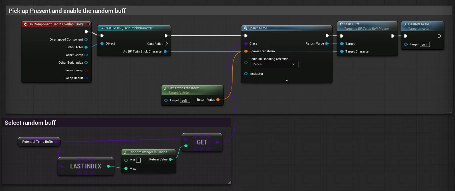 Spawner Selection Blueprint